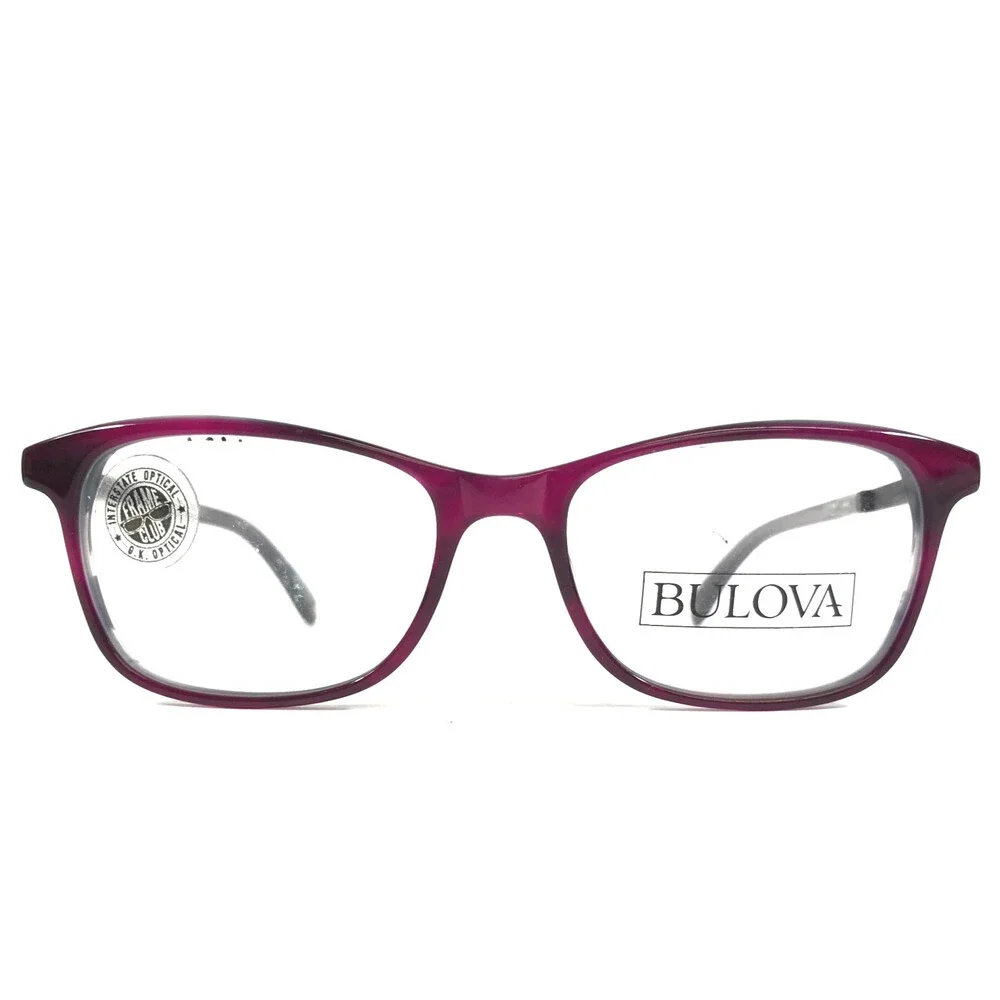Bulova Eyeglasses Frames MALI PLUM Purple Gray Cat Eye Full Rim 51-16-140